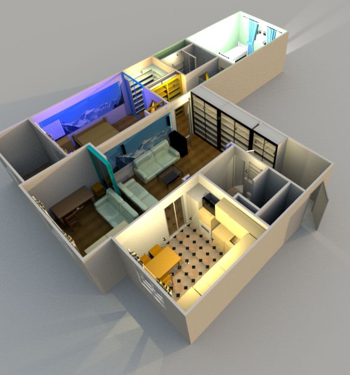 Перепланировка 3-х комнатной квартиры серии И-155Н - сайт дома Нагатино-Садовники, мкр.1, дом 29А - http://www.NagatinoS.com